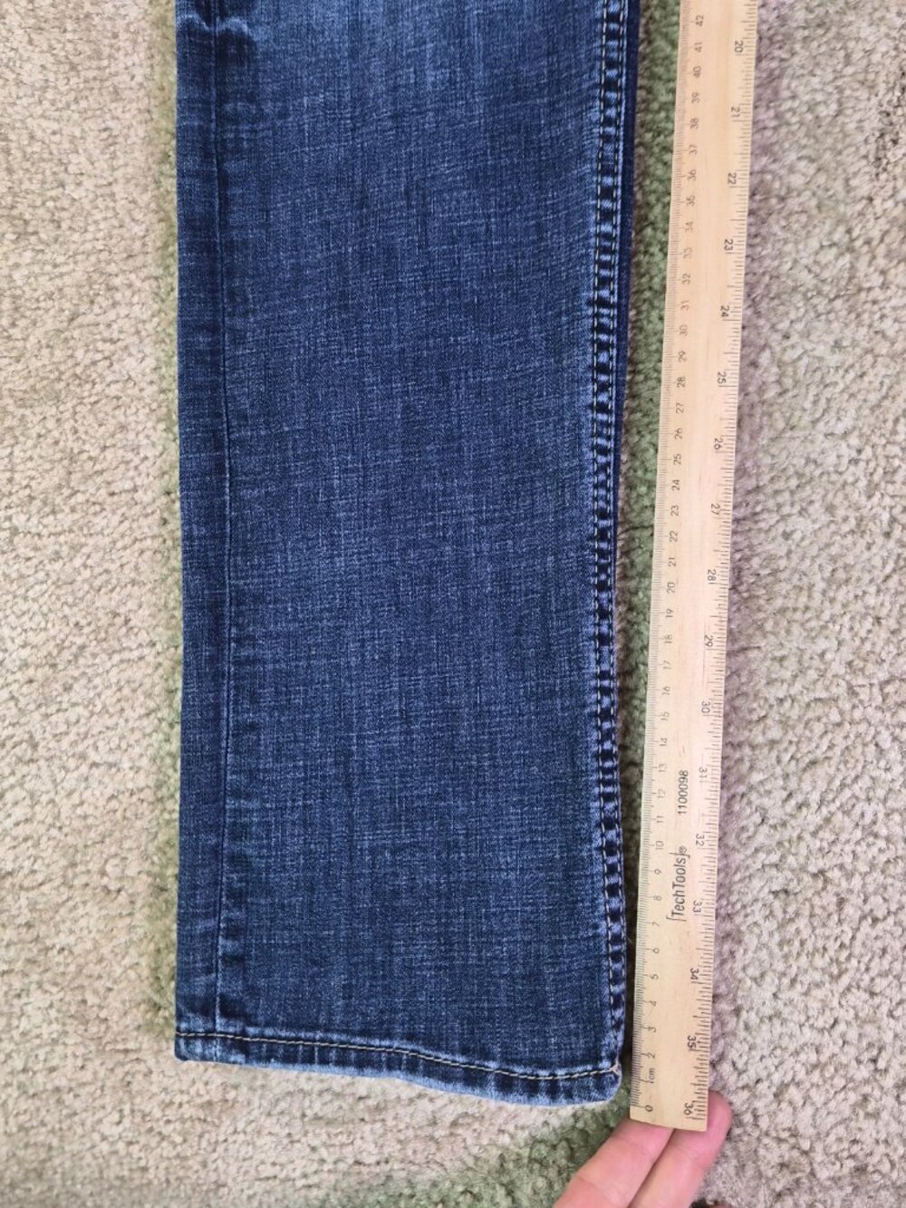 BKE Mason Jeans Mens Size 34x36 Blue Denim Taper Stretch Buckle Western F774 - Picture 10 of 12